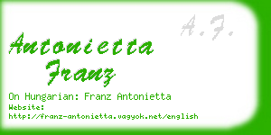 antonietta franz business card